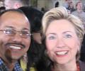 Spotted! Tarendra with Hillary Clinton