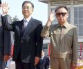 Rare Image: Chinese premier with Kim Jong-il