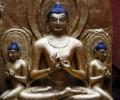 Mahabodhi temple dome inlaid with 280 kg gold