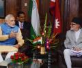 Modi meets Nepal PM, 3 agreements signed