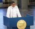 When Nobel laureate Satyarthi lost his speech midway through address