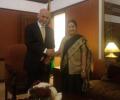 Swaraj calls on Afghan Prez; meets Kyrgyz, Iranian counterparts