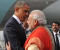 Hugs and smiles as Modi breaks protocol for Obama