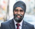 Indo-Canadian Sikh named Canada's new defence minister