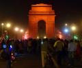 India Gate goes orange for UN's violence against women