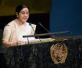 Don't need 4-points. We need one; give up terrorism: Sushma on Sharif's UN speech