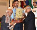 Gandhi Peace Prize conferred upon ISRO by President Mukherjee