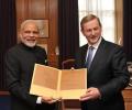 Modi arrives in Ireland bearing historic manuscripts for Irish PM