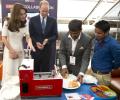 Learning Braille, making a dosa... All in a day's work for William and Kate