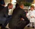 Obamas join Wills, Kate for dinner... and Prince George didn't want to miss out