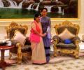 Sushma on Myanmar visit, meets Suu Kyi