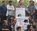 While JNU teachers boycott classes, VHP, Bajrang Dal protest outside