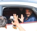 Sanjay Dutt walks out a free man after release from prison