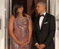 Keeping the best for last! Michelle sizzles and shines at final state dinner