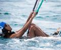 Gone with the wind: 'Chill' Obama kite-surfs with Richard Branson