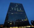 Yoga lights up United Nations HQ