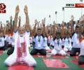 Netas bend and twist for Yoga Day