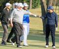 Trump, Abe enjoy golf in Tokyo