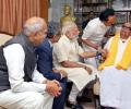 Why did Modi meet Karunanidhi?