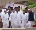 Rahul leads Congress fast against Modi govt, BJP dubs it as 'farce'