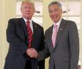 Trump meets Singapore PM Lee; hopes 'nice' outcome from summit with Kim