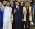 With handshake and hug, PM Modi welcomes Macron at airport