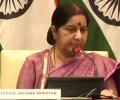 We did not keep anyone in dark, says Swaraj; slams Congress