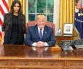 US President Trump meets Kim. Kim Kardashian, not Jong-un