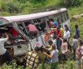 57 killed as bus falls into valley in Telangana