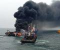 1 dead, 13 hurt as fire engulfs ship at Visakhapatnam