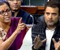 Rafale debate: Sitharaman counters Cong; minister did drama, says Rahul