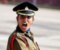 The 1st woman to lead an all-male marching contingent on R-Day