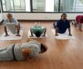 Amid crisis, JD-S MLAs de-stress with yoga