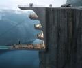 Architect designs hotel suspended over cliff in Norway