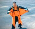 WATCH: IAF's first pilot does wingsuit skydive jump