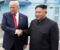 Trump meets Kim in North Korea, scripts history