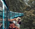 Don't try it! Couple slammed for photo from train