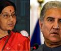 Swaraj, Qureshi exchange pleasantries at SCO meeting