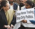 Murder of democracy: Cong protests against BJP