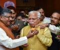 Diwali swearing-in for Khattar, Dushyant in Haryana