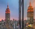 Empire State Building lit up in orange to celebrate Diwali