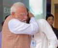 PM Modi gives tight hug to emotional ISRO chief