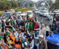 Farmers continue sit-in, key route to Delhi closed for vehicles