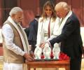 'Three wise monkeys' statue, charkha gifted to Trump