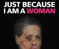 Artist shows beaten faces of famous women for campaign against violence