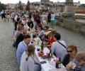 Prague celebrates end of COVID-lockdown with huge dinner party!