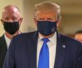 Trump wears face mask in public for 1st time