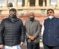 AAP MPs marshalled out of Rajya Sabha over unruly behaviour