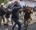 Tension at Singhu border as 'locals' clash with farm protesters