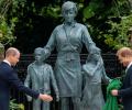 Princes William, Harry unite to unveil mom Diana's statue